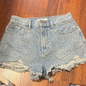Denim Studded Women Shorts